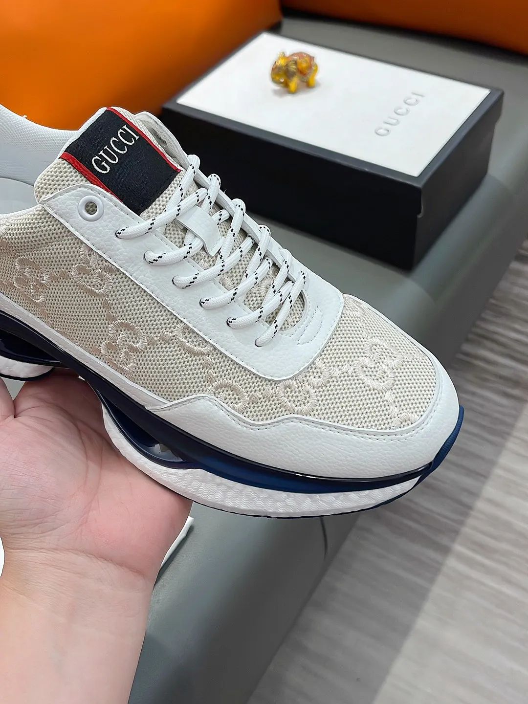 Men's shoes GUCCI "Gucci" P440 Regular size: 38-44 (casual shoes) Product materials: Selected cowhide upper, soft sheepskin lining; original outsole.
